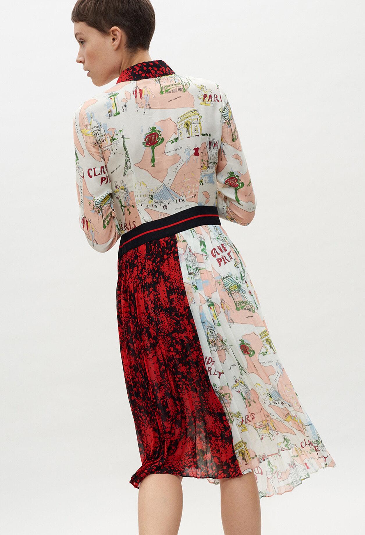 Robe mi-longue imprimée