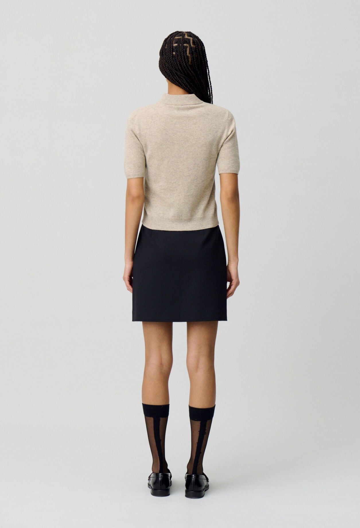Pull laine col montant