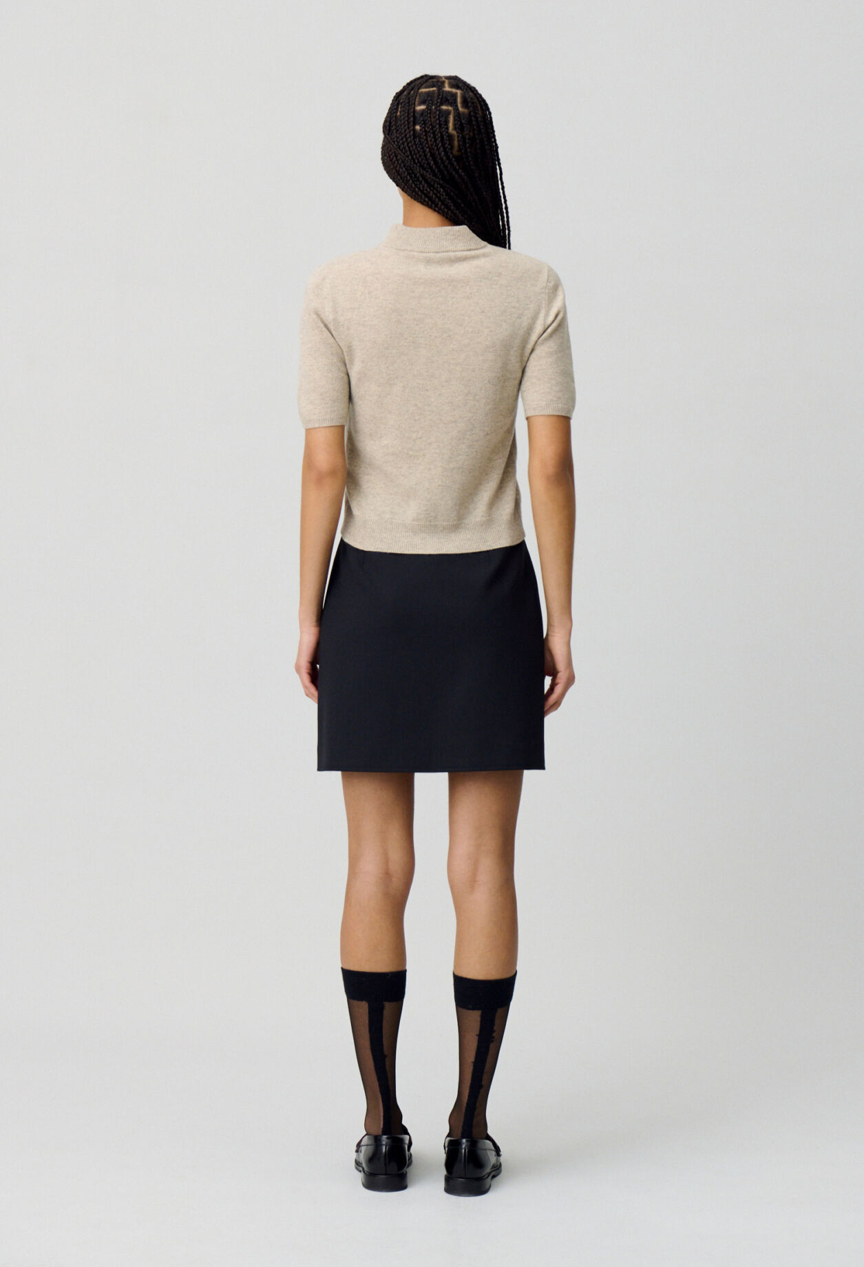 Pull laine col montant
