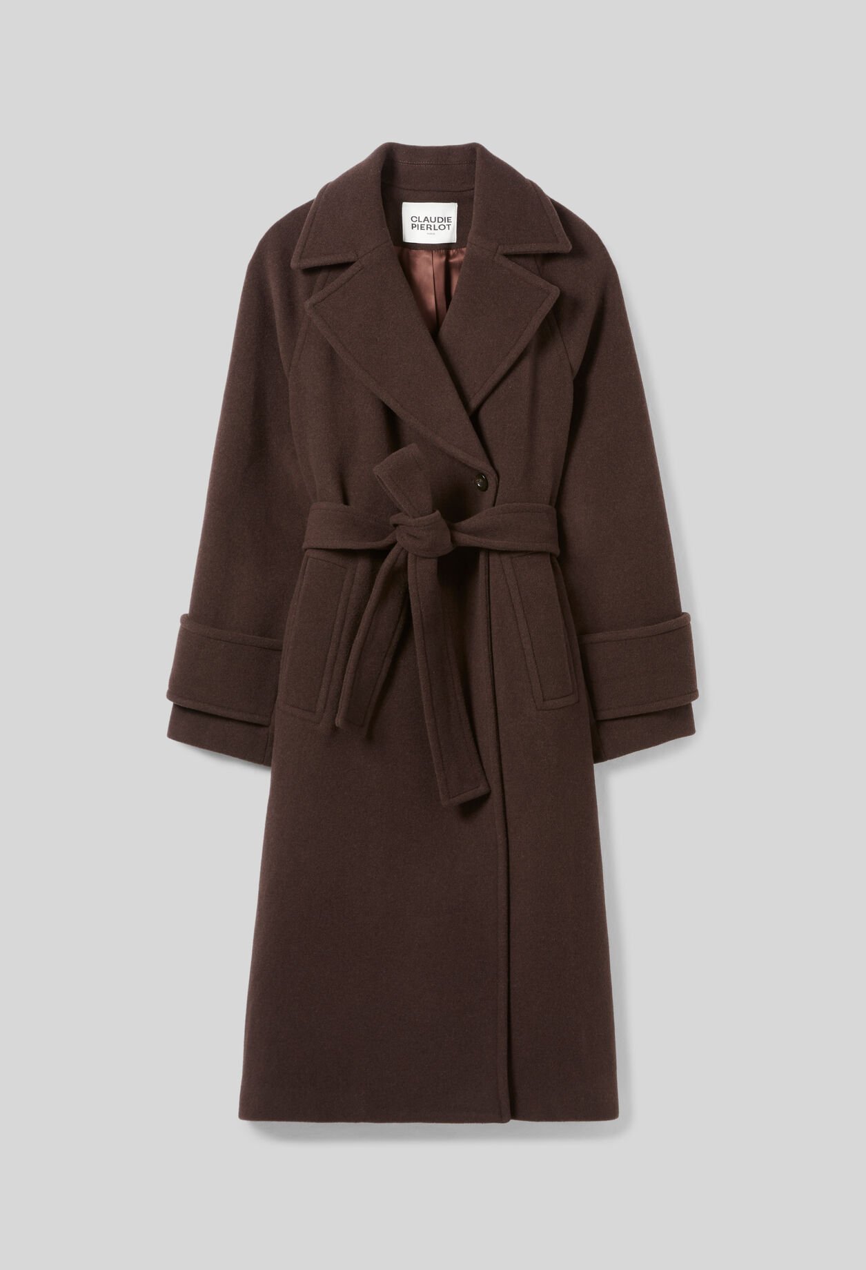 Manteau long ceinturé