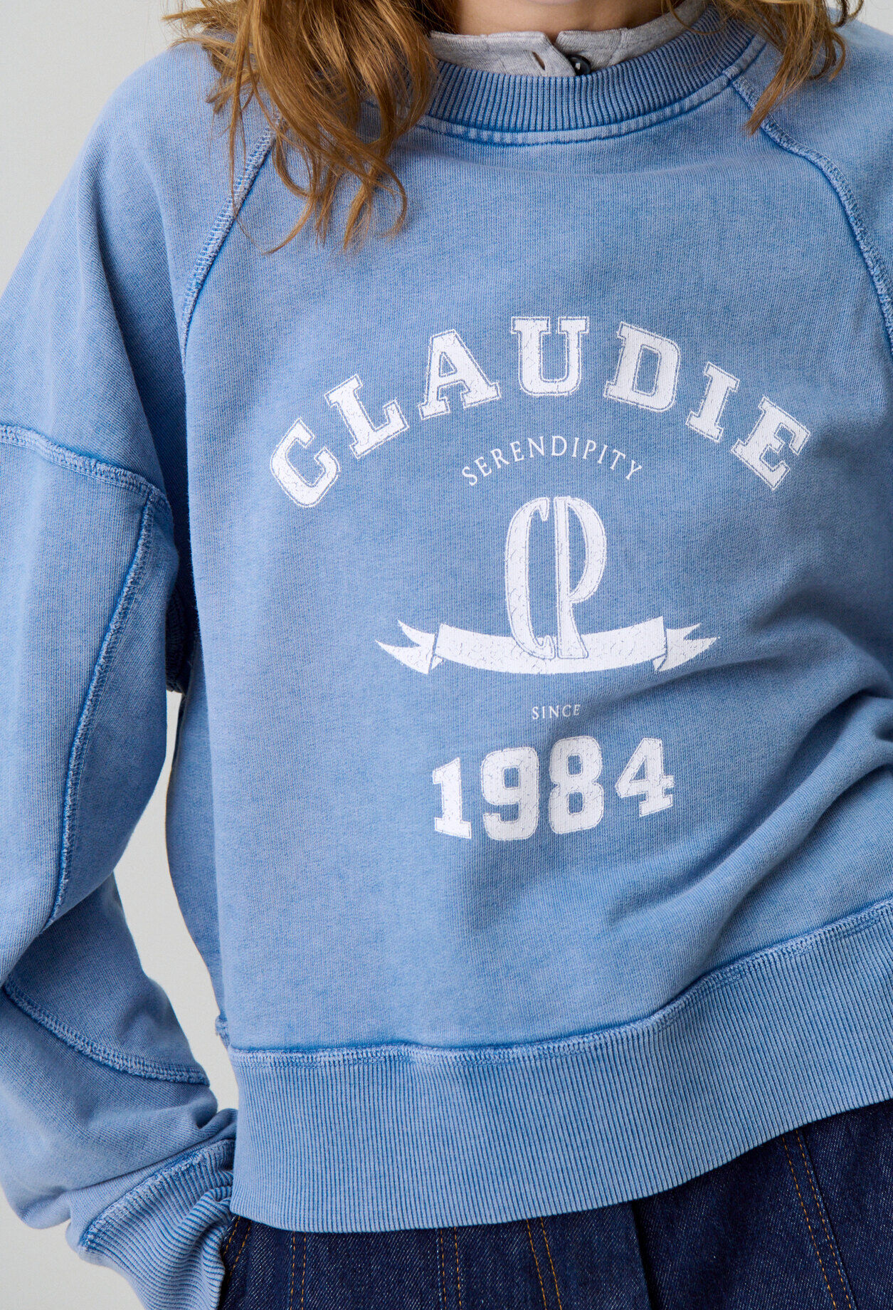 Sweatshirt coton délavé