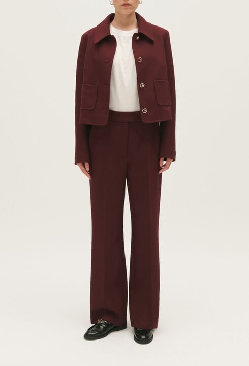 Pantalon droit bordeaux