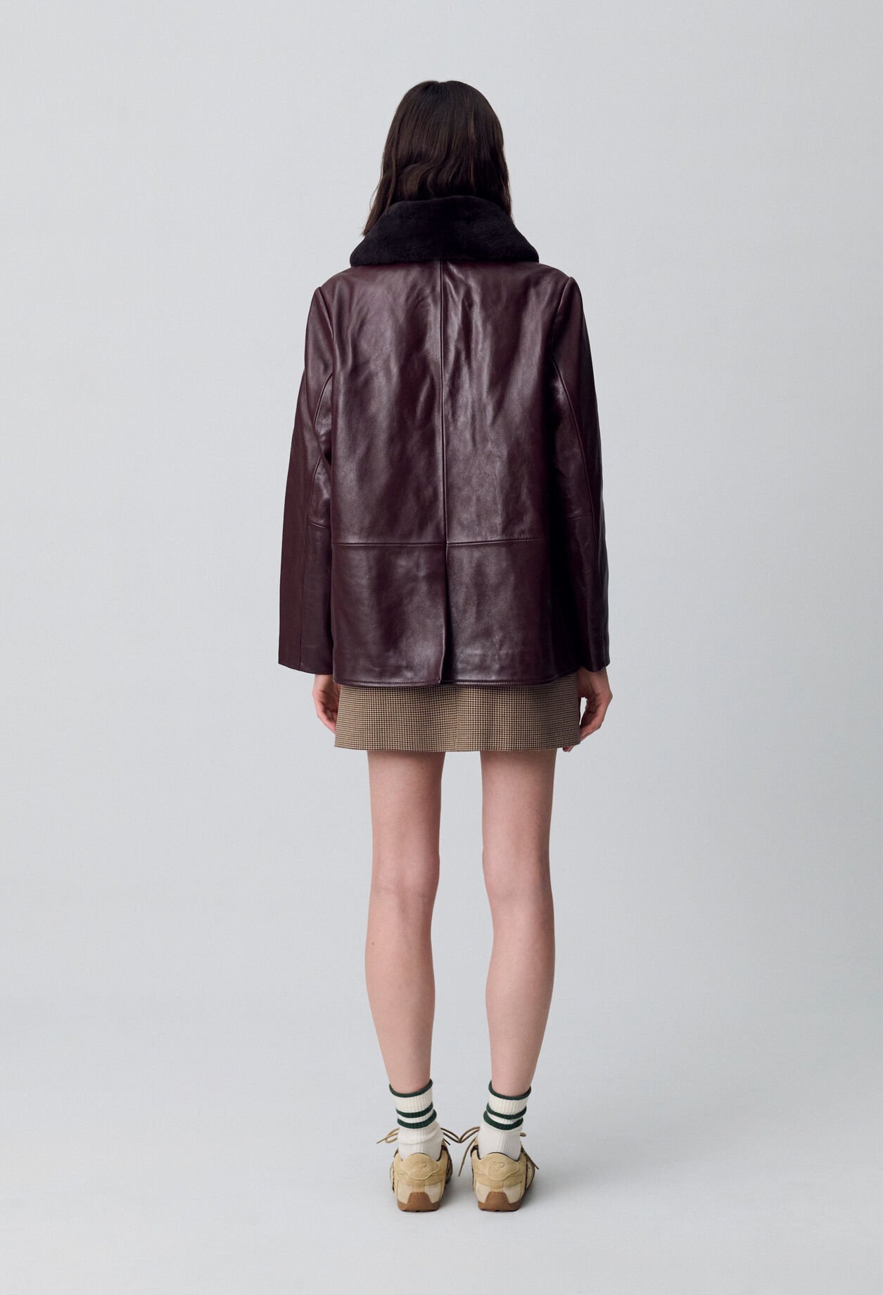 Veste large cuir