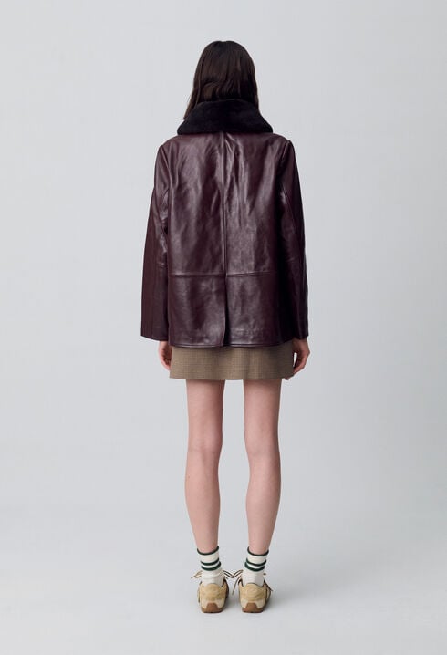 Veste large cuir