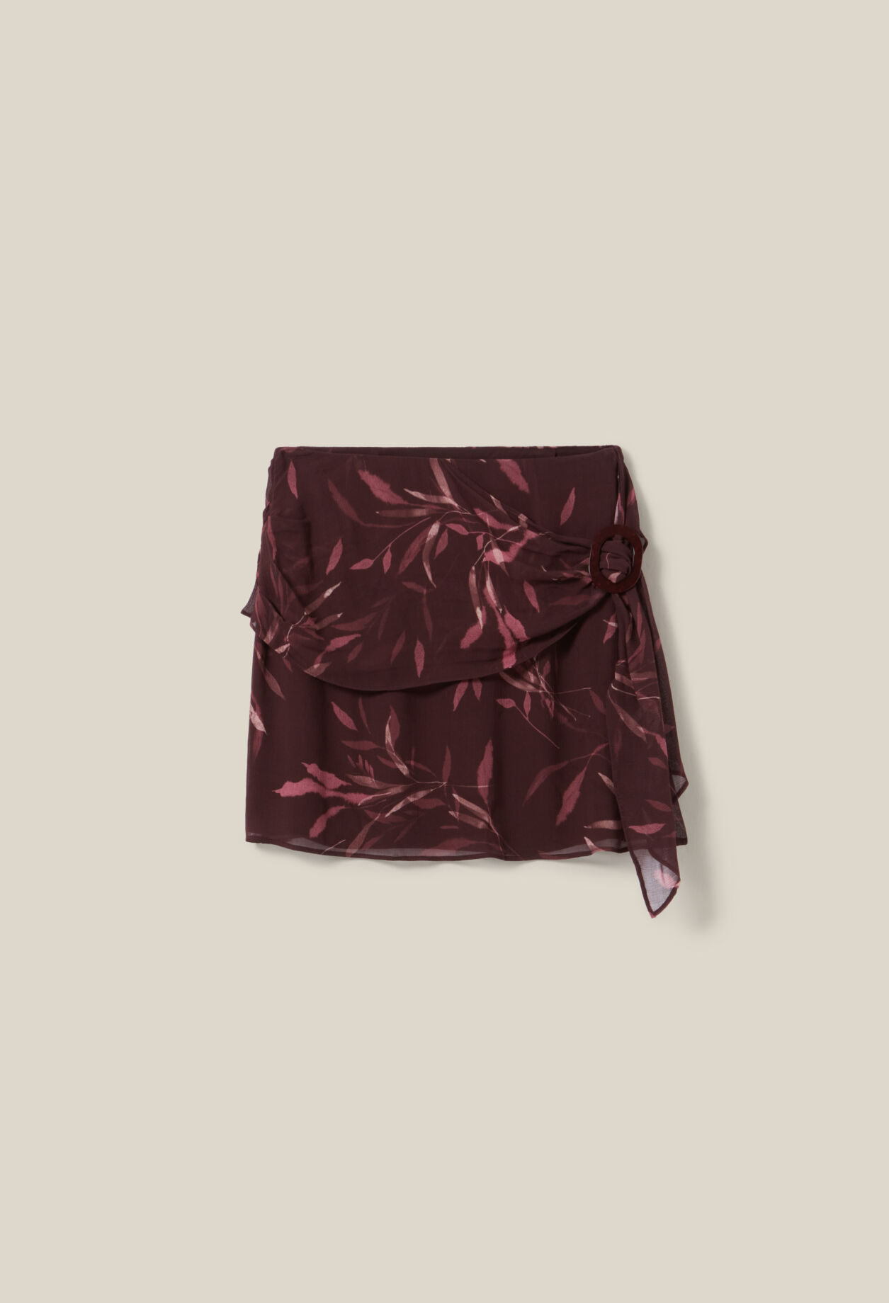 Jupe fluide courte motif floral