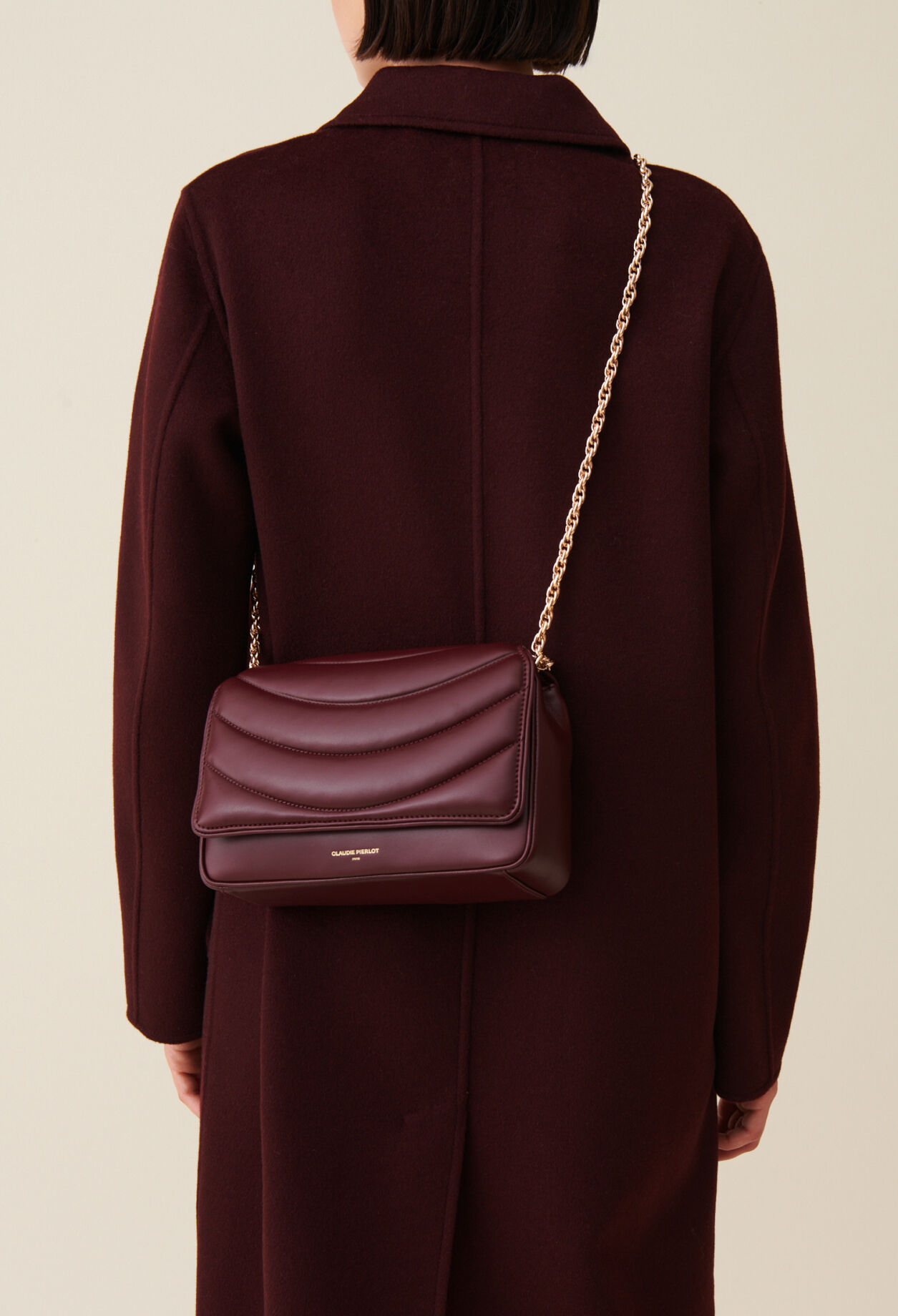 Sac Alba cuir matelasse chaine pour femme Claudie Pierlot