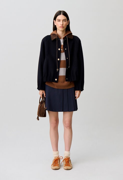 Blouson large pressions dor&eacute;es