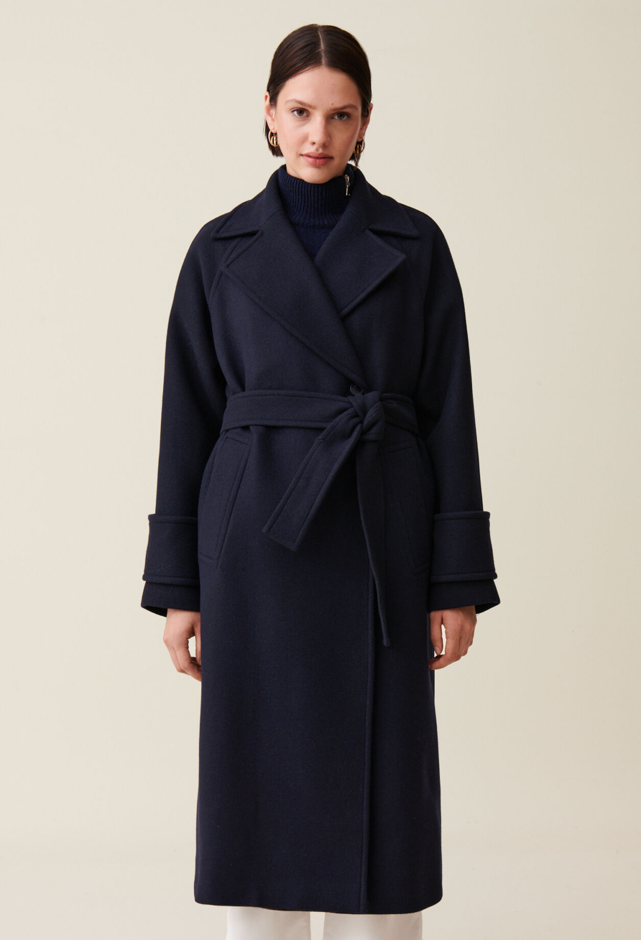 Manteau laine esprit trench-coat