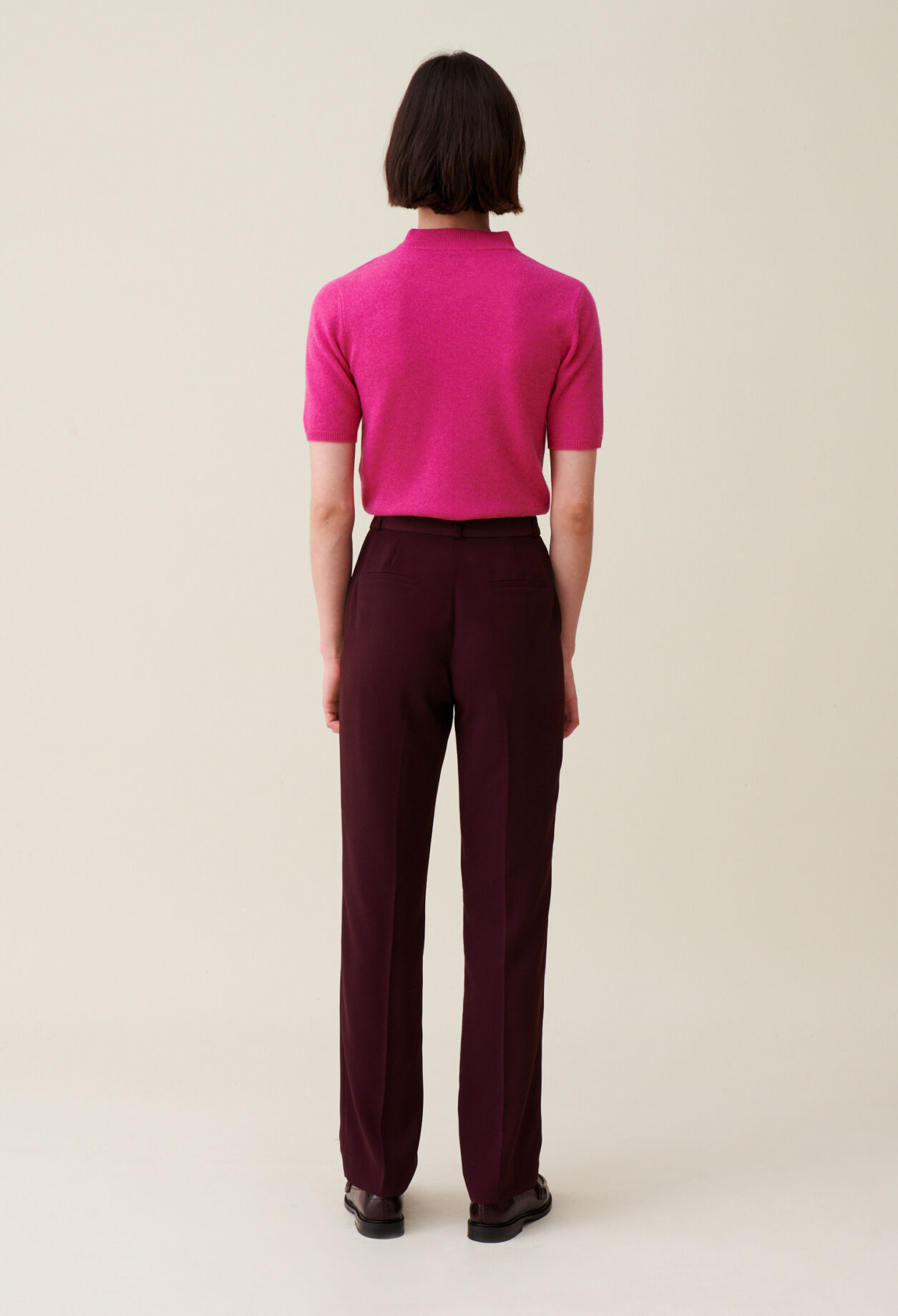 Pantalon tailleur coupe cigarette