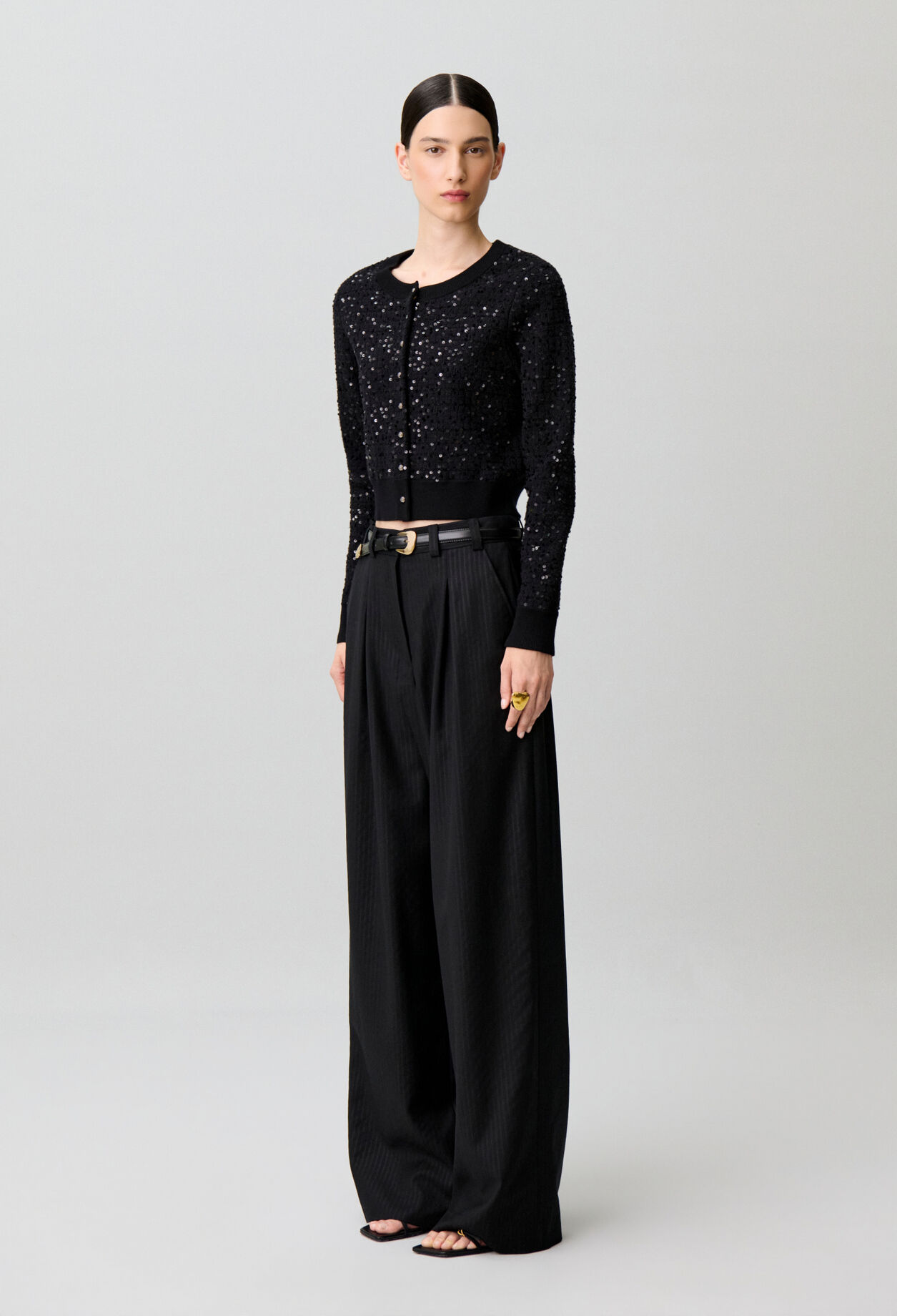 Cardigan classique maille sequins