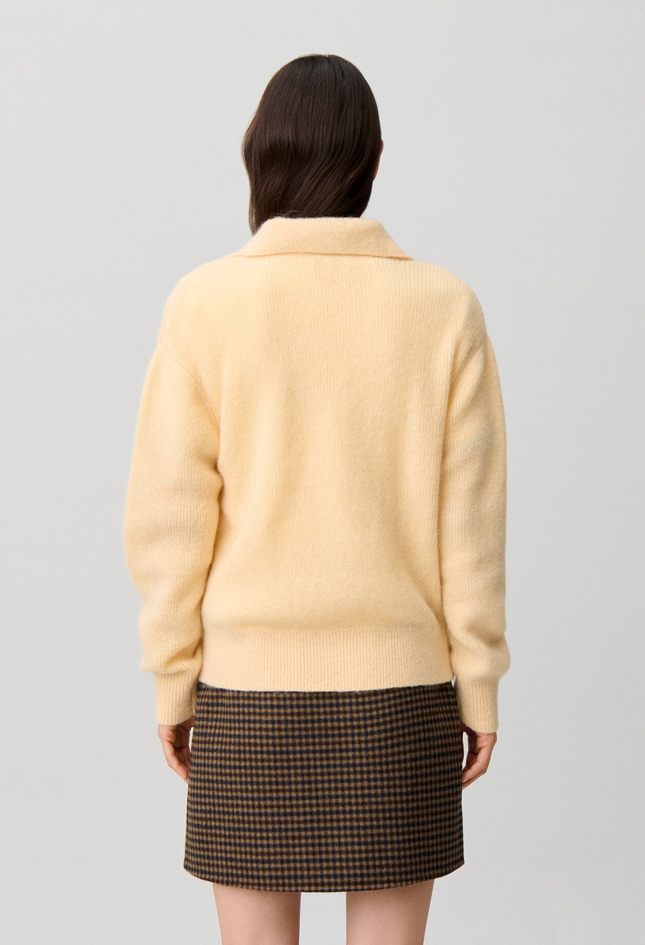 Pull d&eacute;contract&eacute; maille poilue