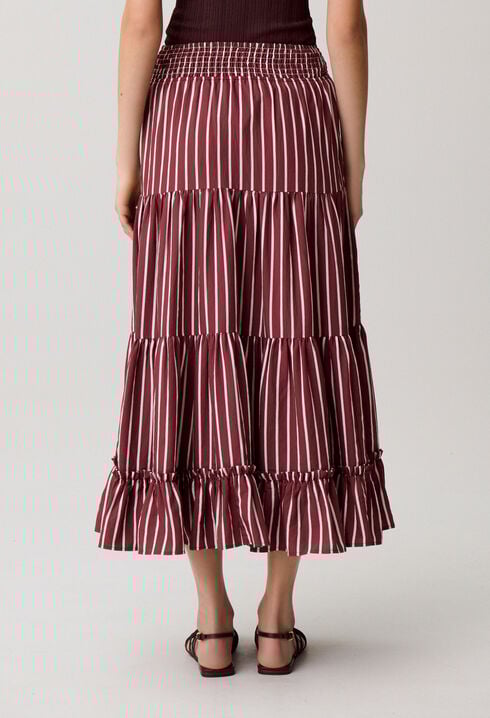 Jupe longue ray&eacute;e