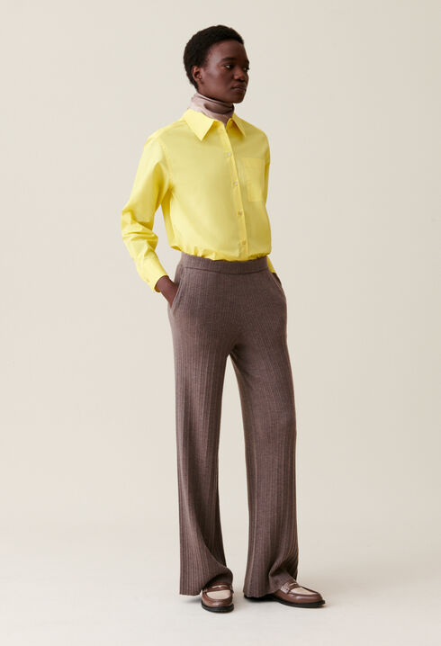 Pantalon maille évasé
