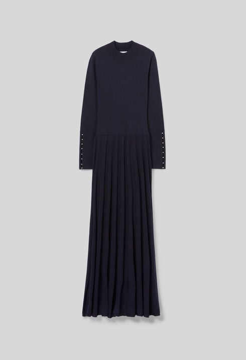 Robe longue maille col