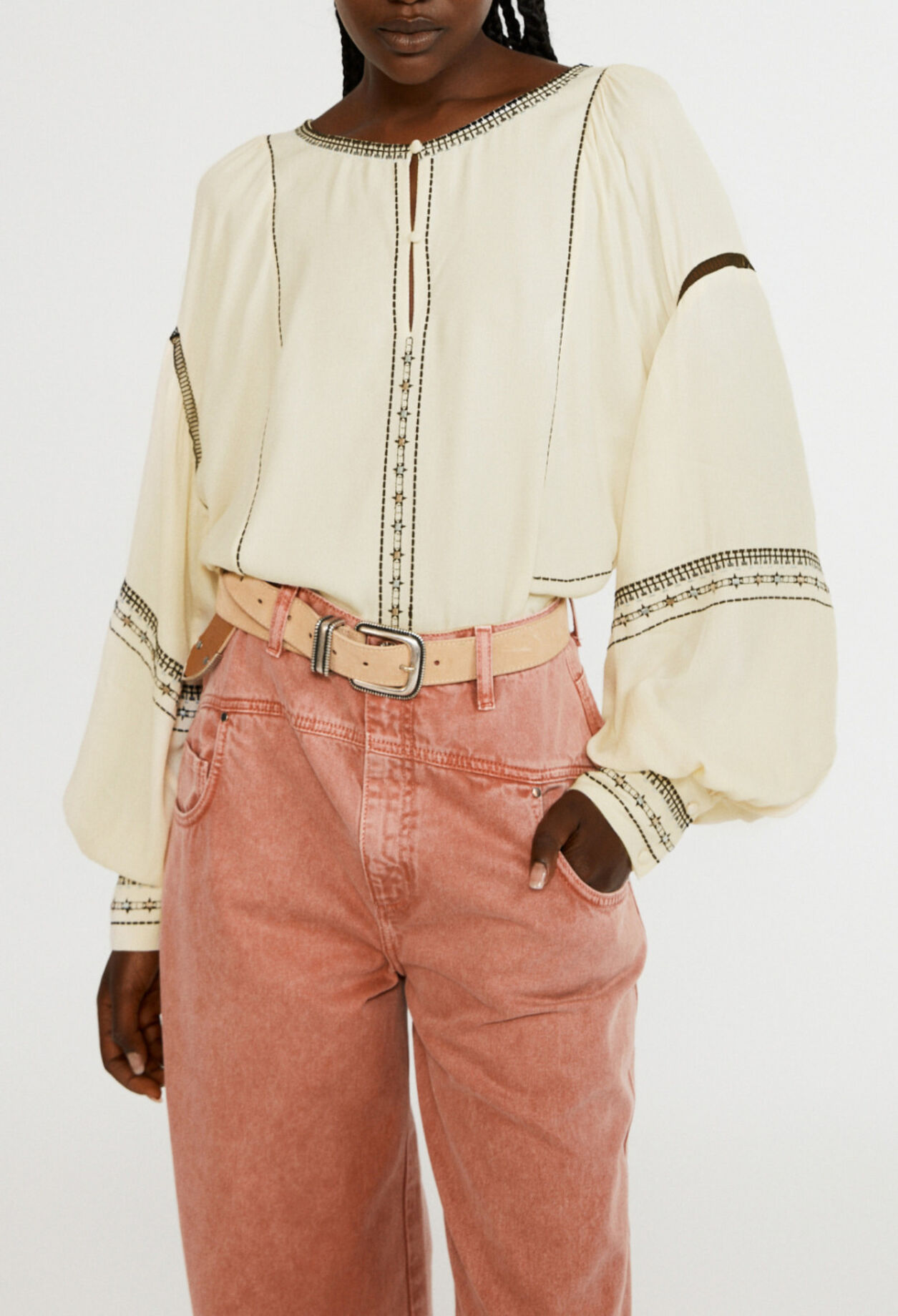Blouse fluide à coupe évasée