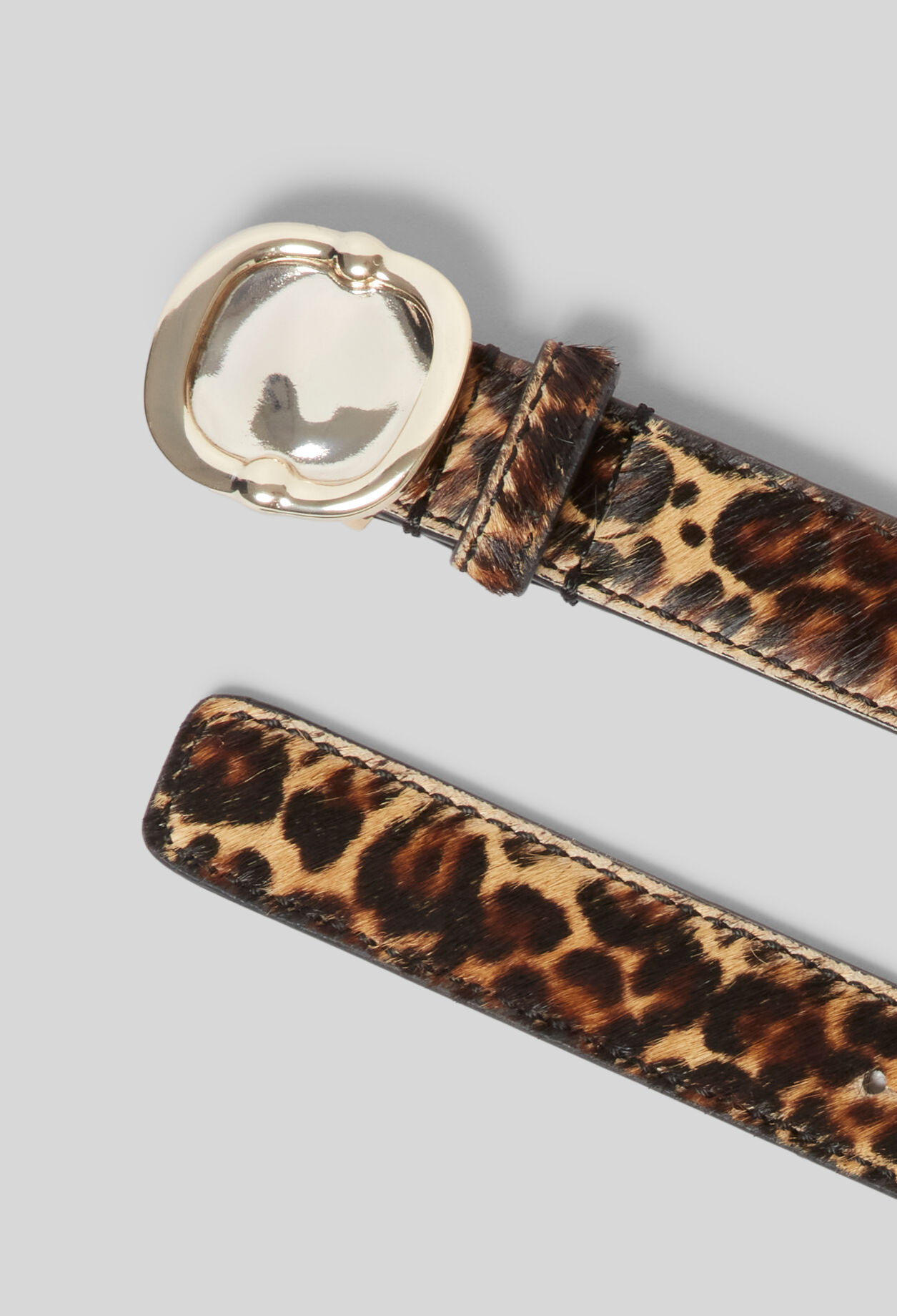 Ceinture cuir léopard