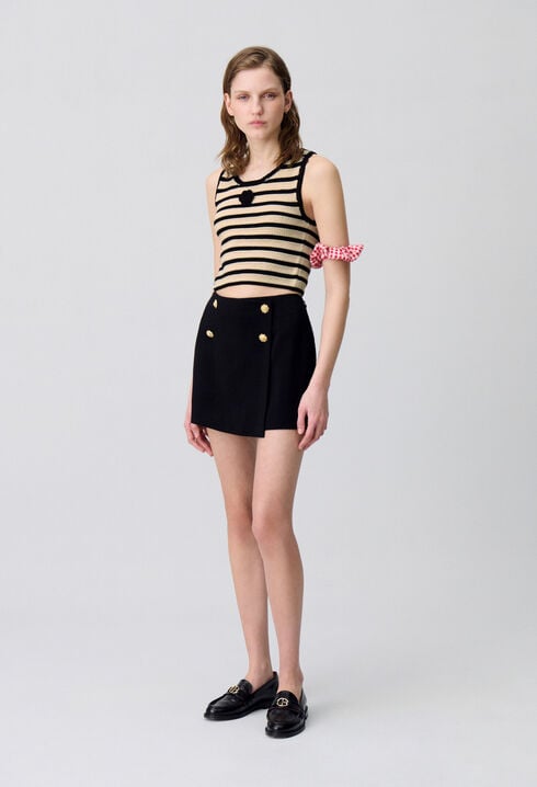 Top rayé crochet