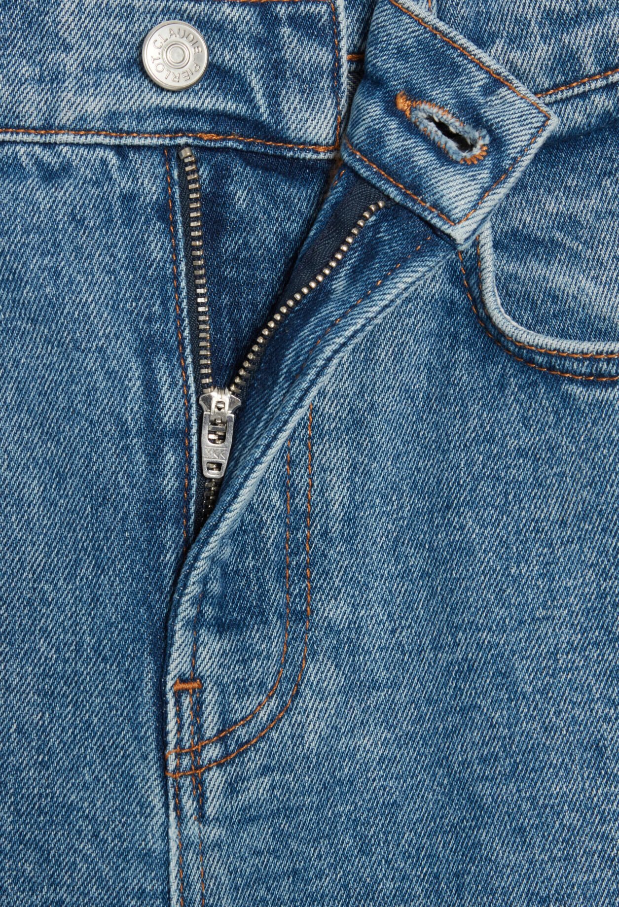 Jean Toto slim 7 8ème bleu délavé