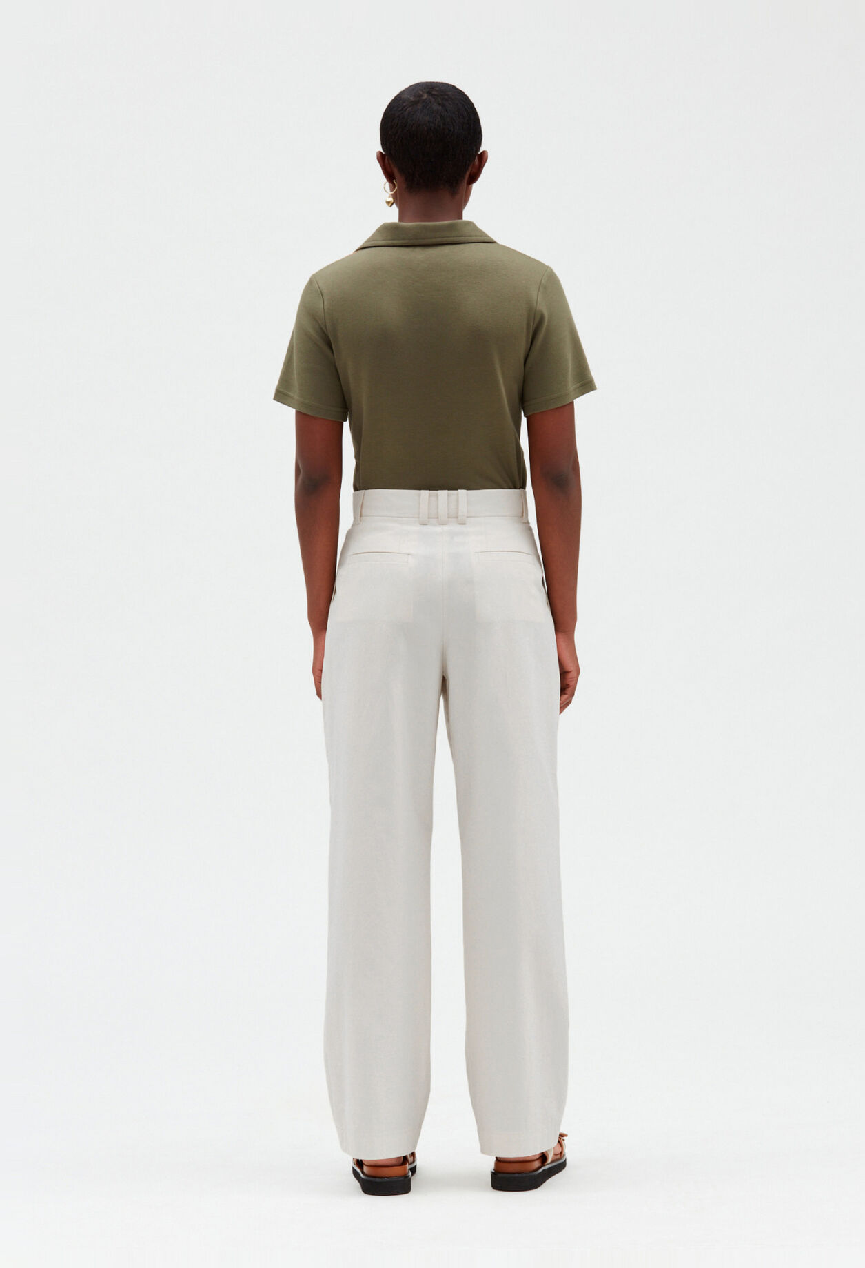 Pantalon large ivoire