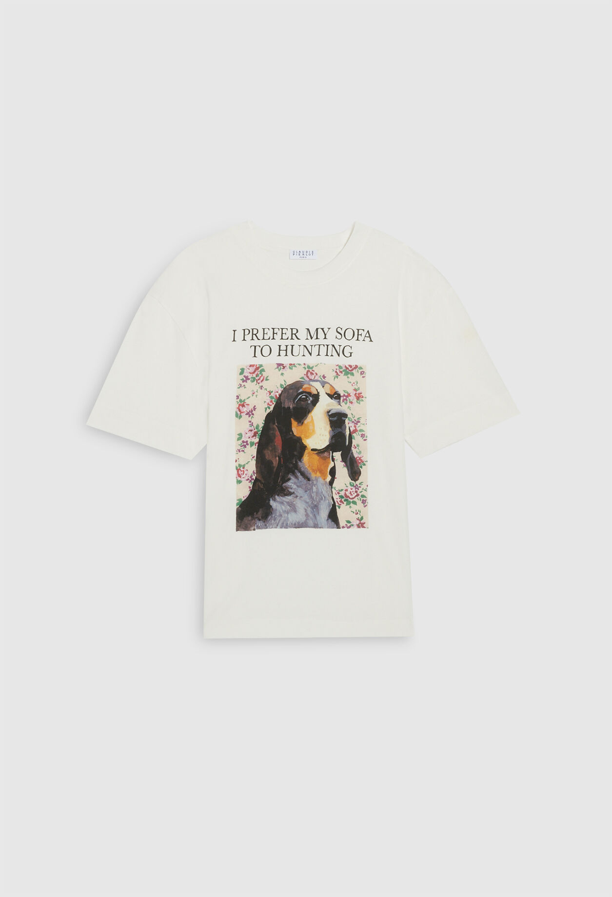 T-shirt blanc à coupe droite