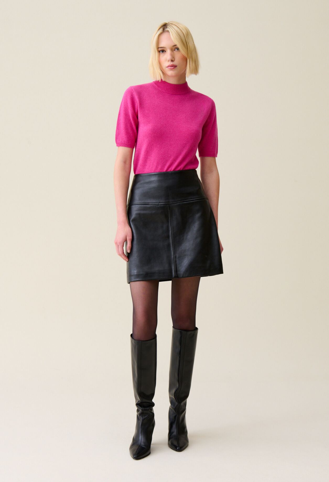 Jupe cuir claudie pierlot store
