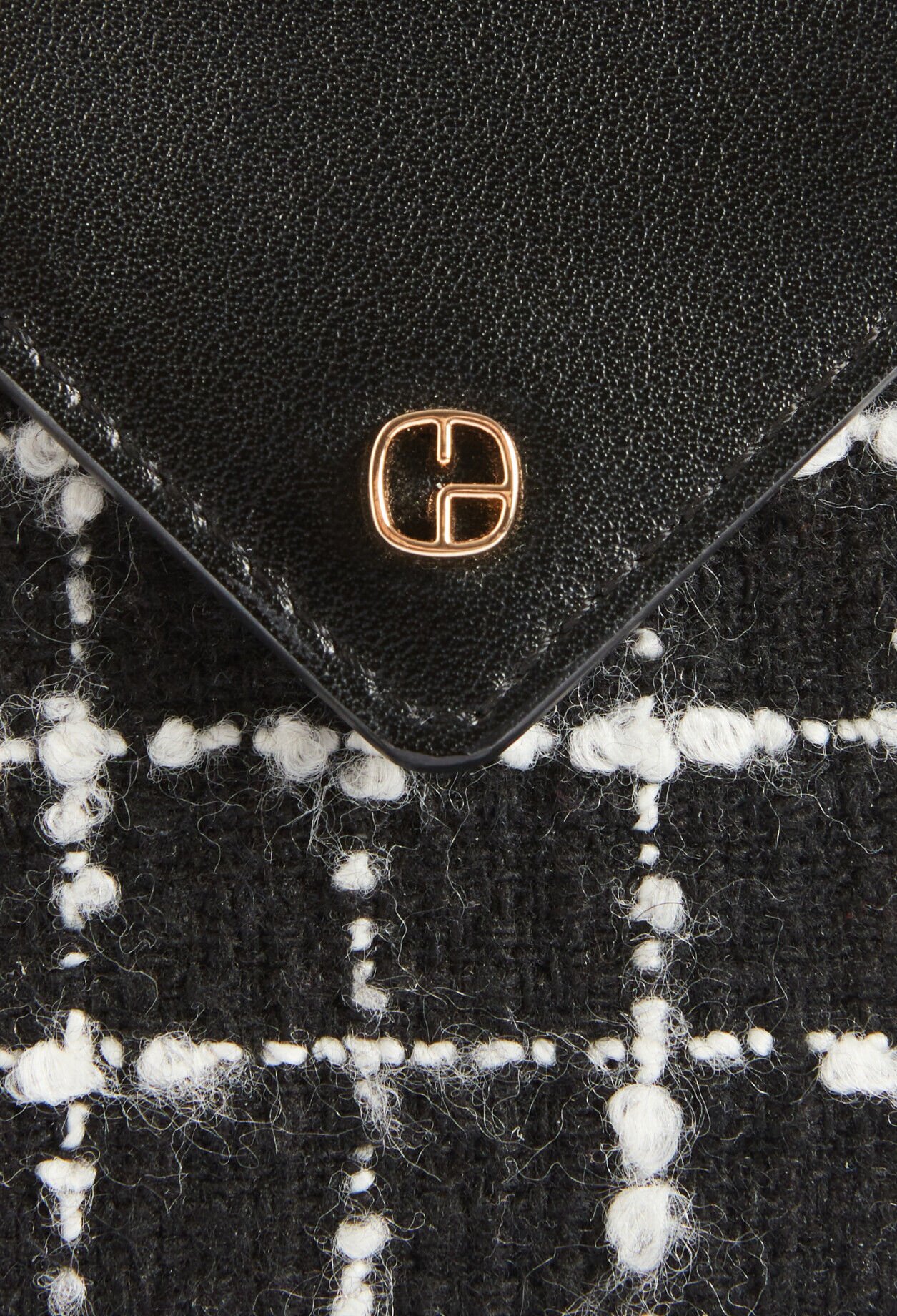 Porte-cartes tweed noir