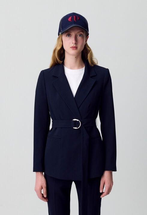 Veste tailleur ceinturée
