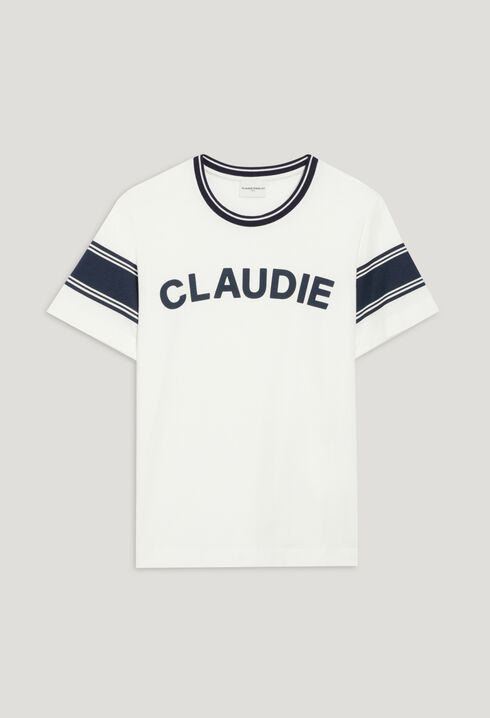 Tee-shirt Claudie bleu et blanc