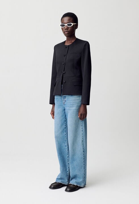 Veste cintrée satinée