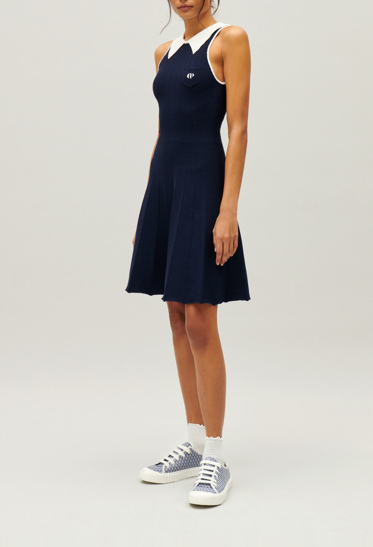 Robe tennis bleu marine