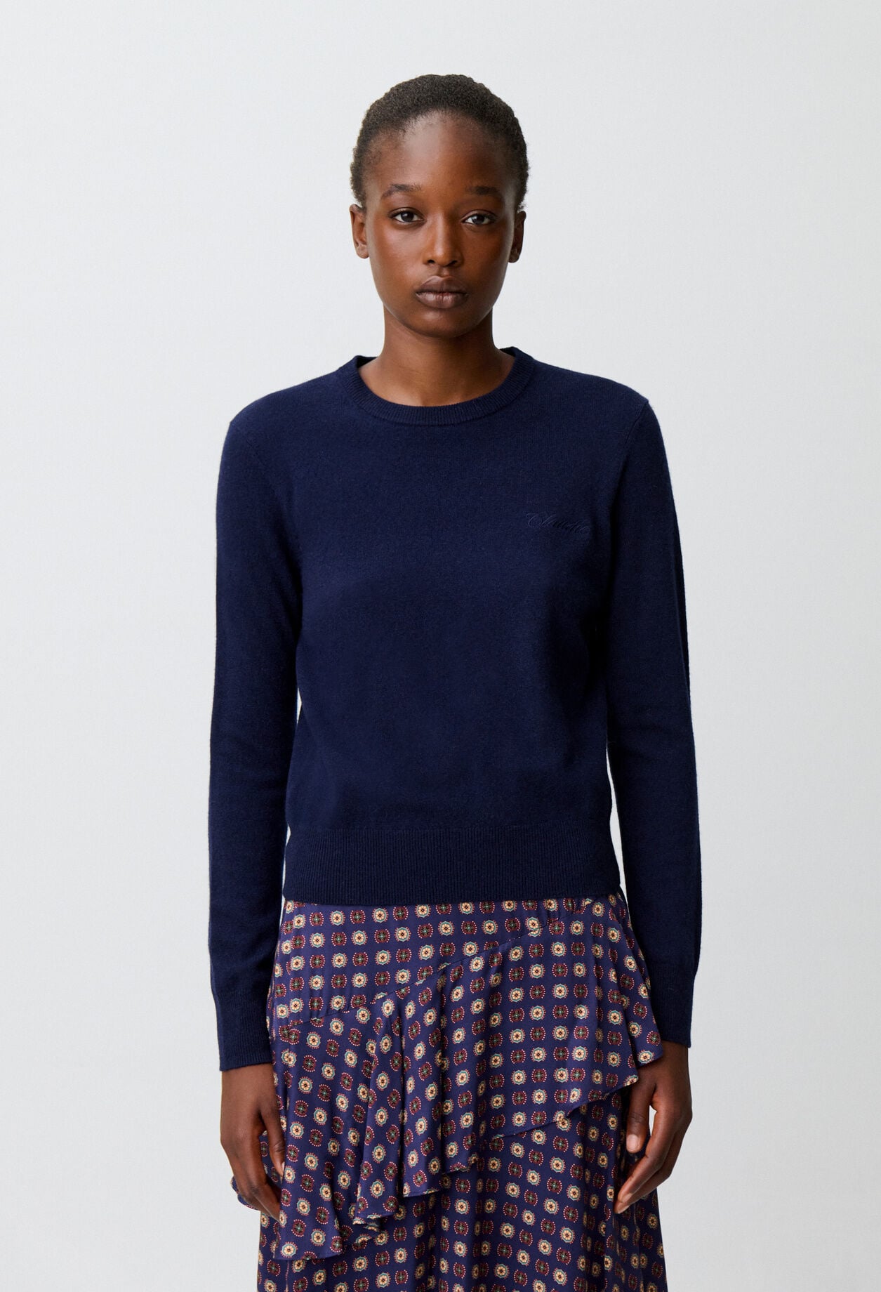 Pull maille bijou c&oelig;ur dor&eacute;