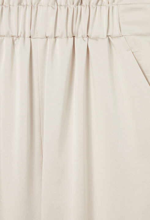 Pantalon large taille smockée