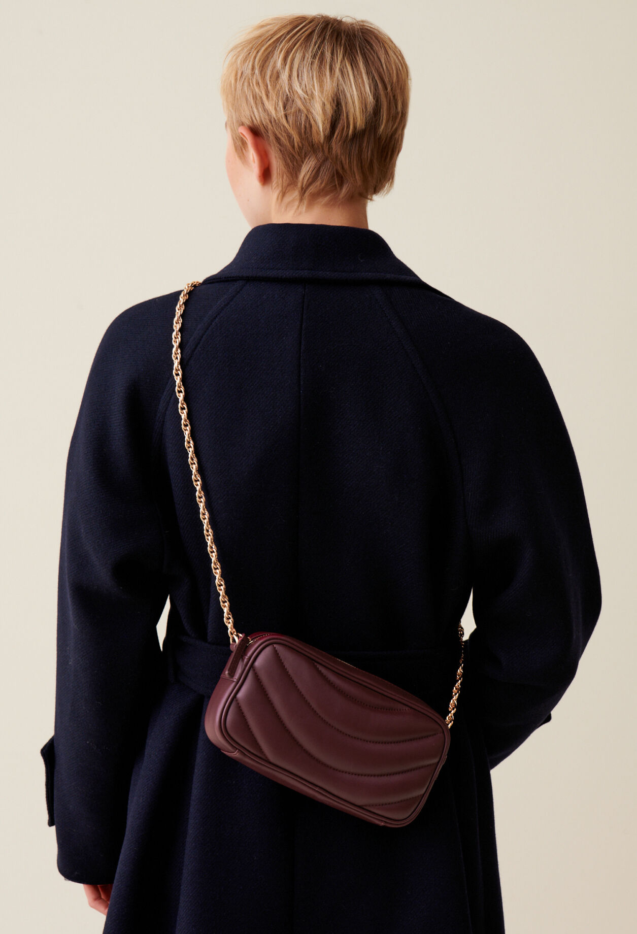 Sac Alba cuir matelasse chaine pour femme Claudie Pierlot