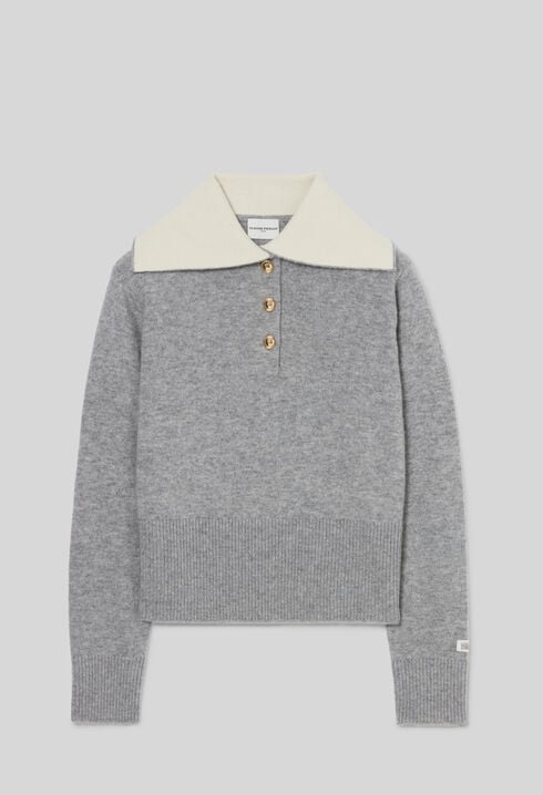 Pull d&eacute;contract&eacute; laine col camionneur