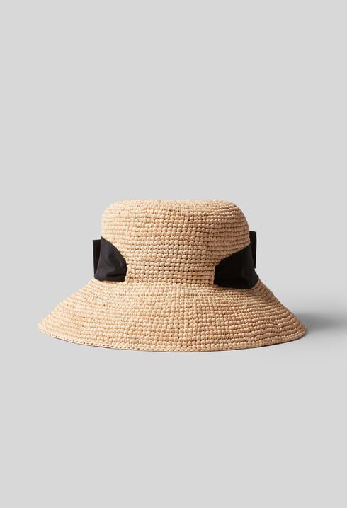 Chapeau raphia ruban