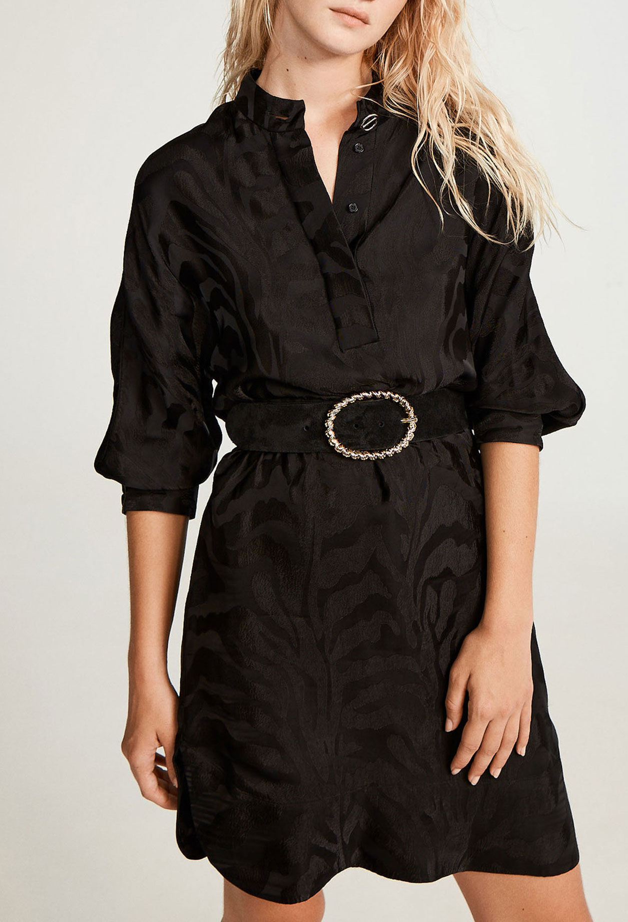 Robe noire satinee pour femme Claudie Pierlot