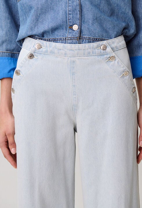 Jean &agrave; pont denim