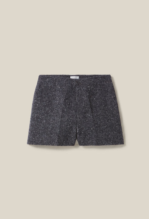 Short tweed gris