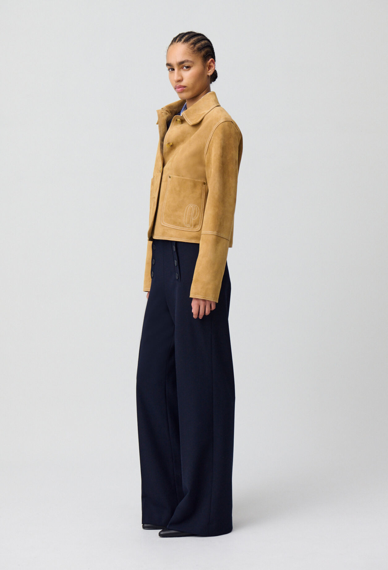 Pantalon droit à pont