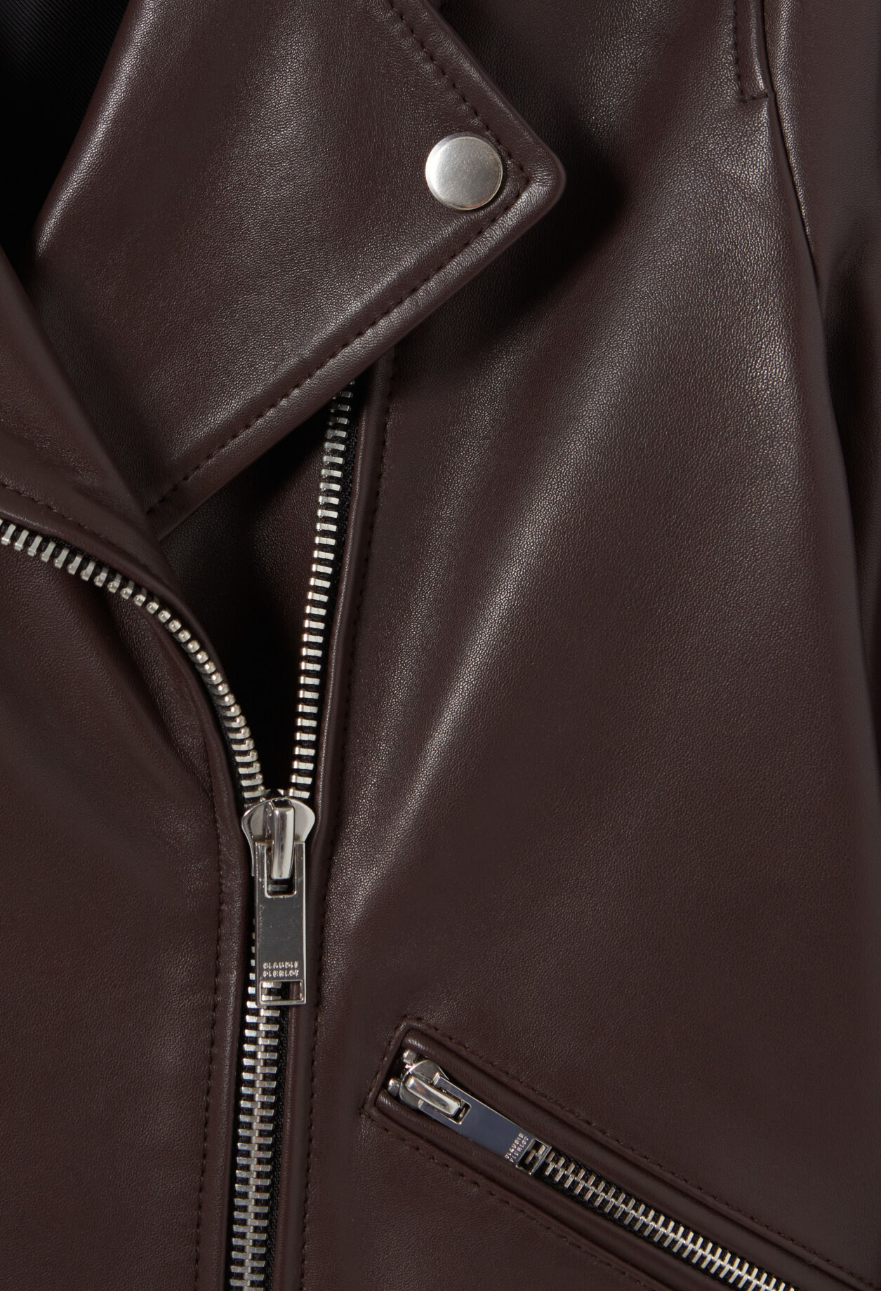 Veste cuir lisse cintrée
