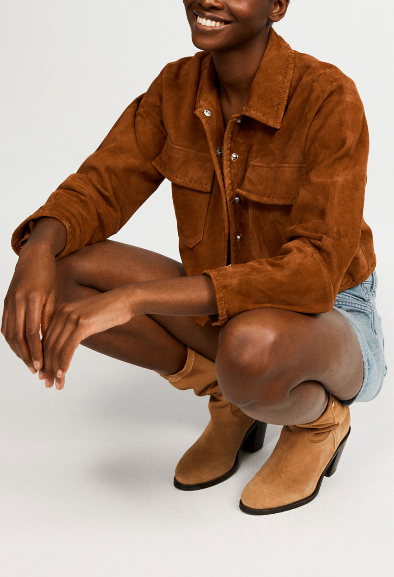 Blouson en daim responsable