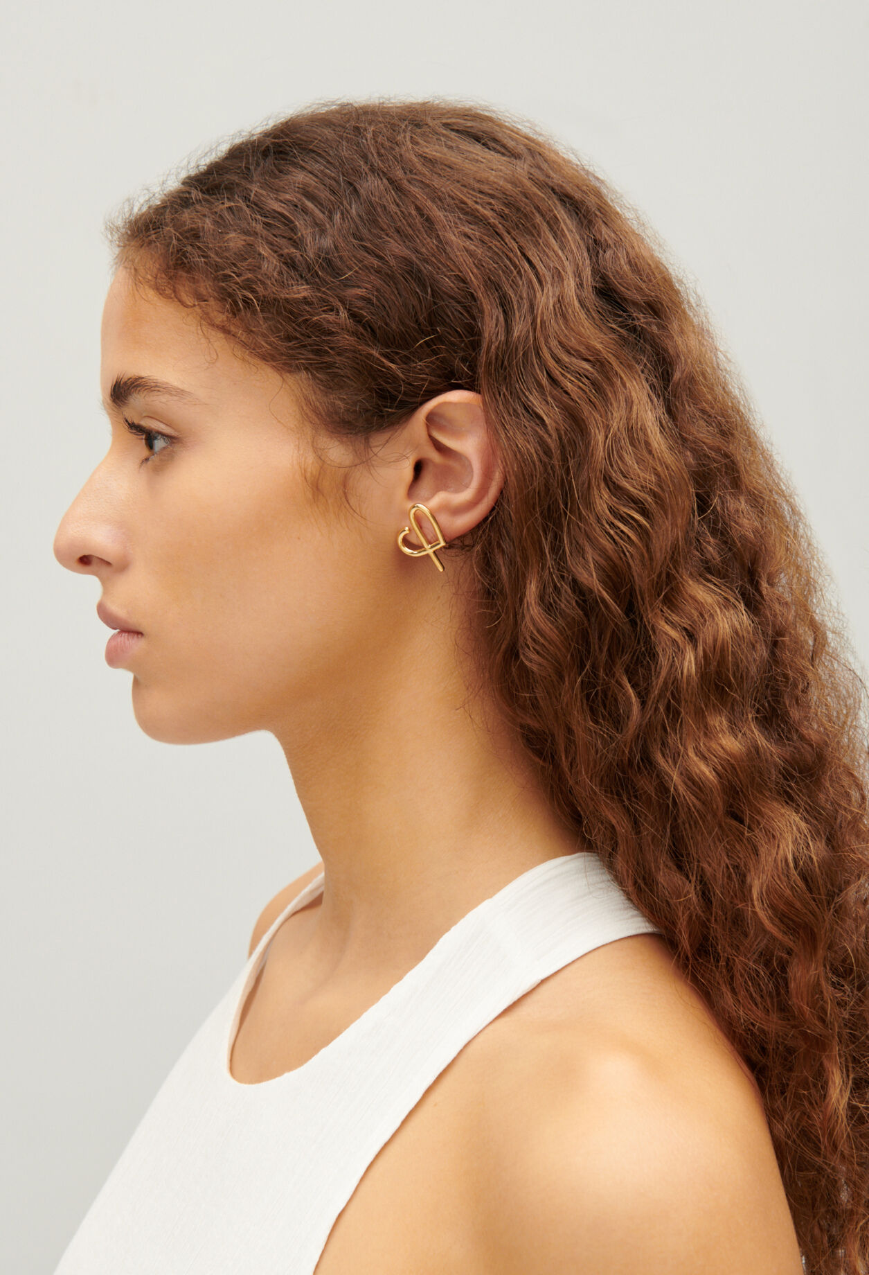 Puces cœurs CP laiton doré