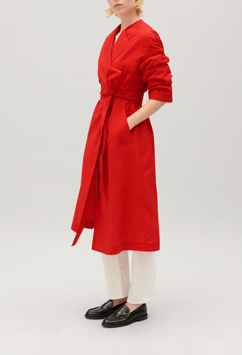 Trench long rouge
