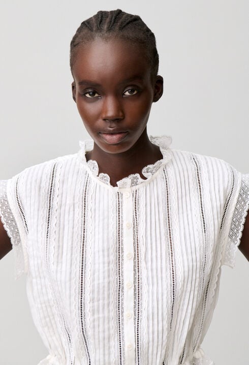 Chemise courte sans manches