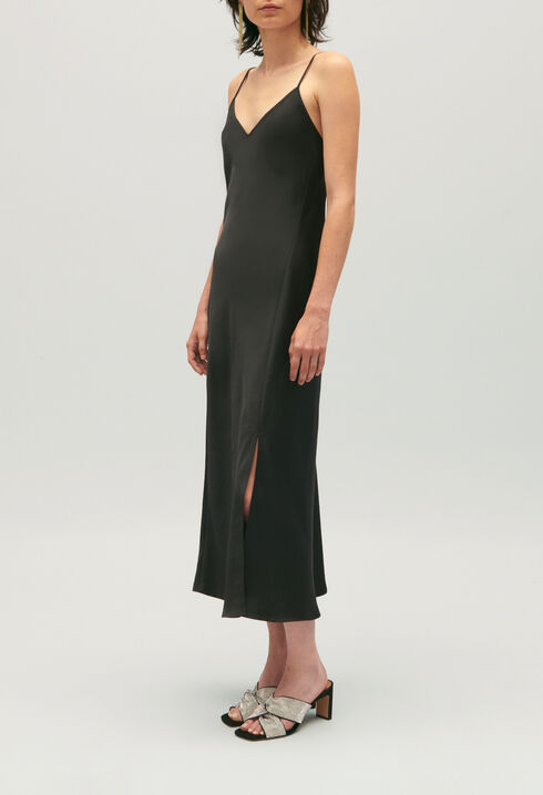 Robe nuisette midi noire 