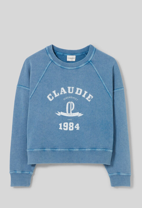Sweatshirt coton délavé