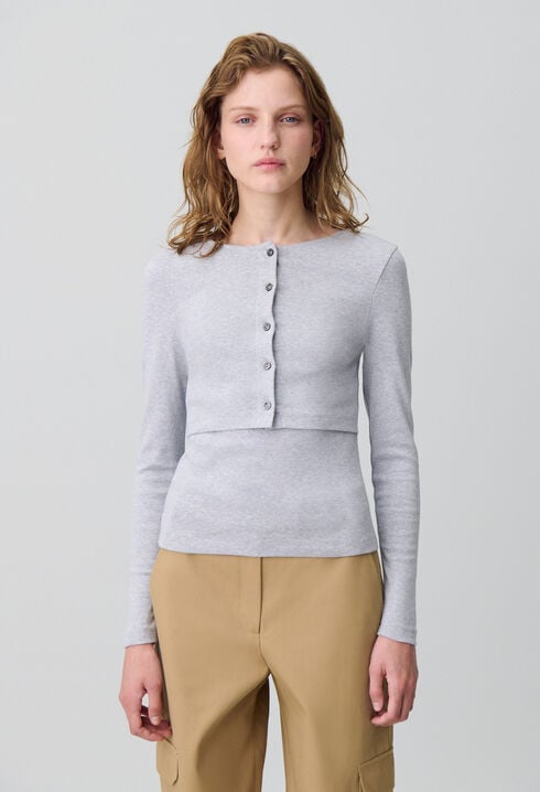 Set t-shirt cardigan coton