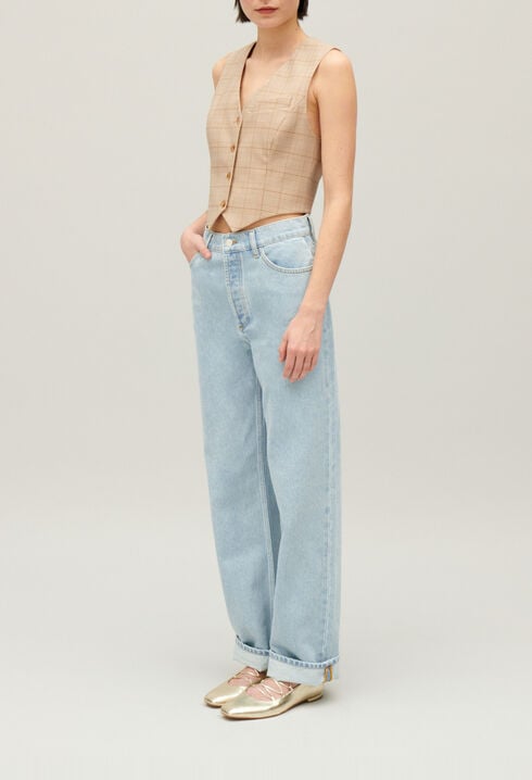 Jean Louis flare bleu délavé