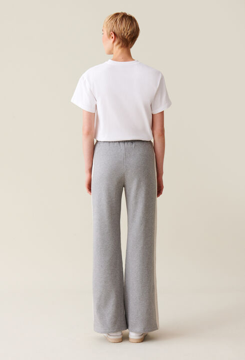 Pantalon confort contrasté gris