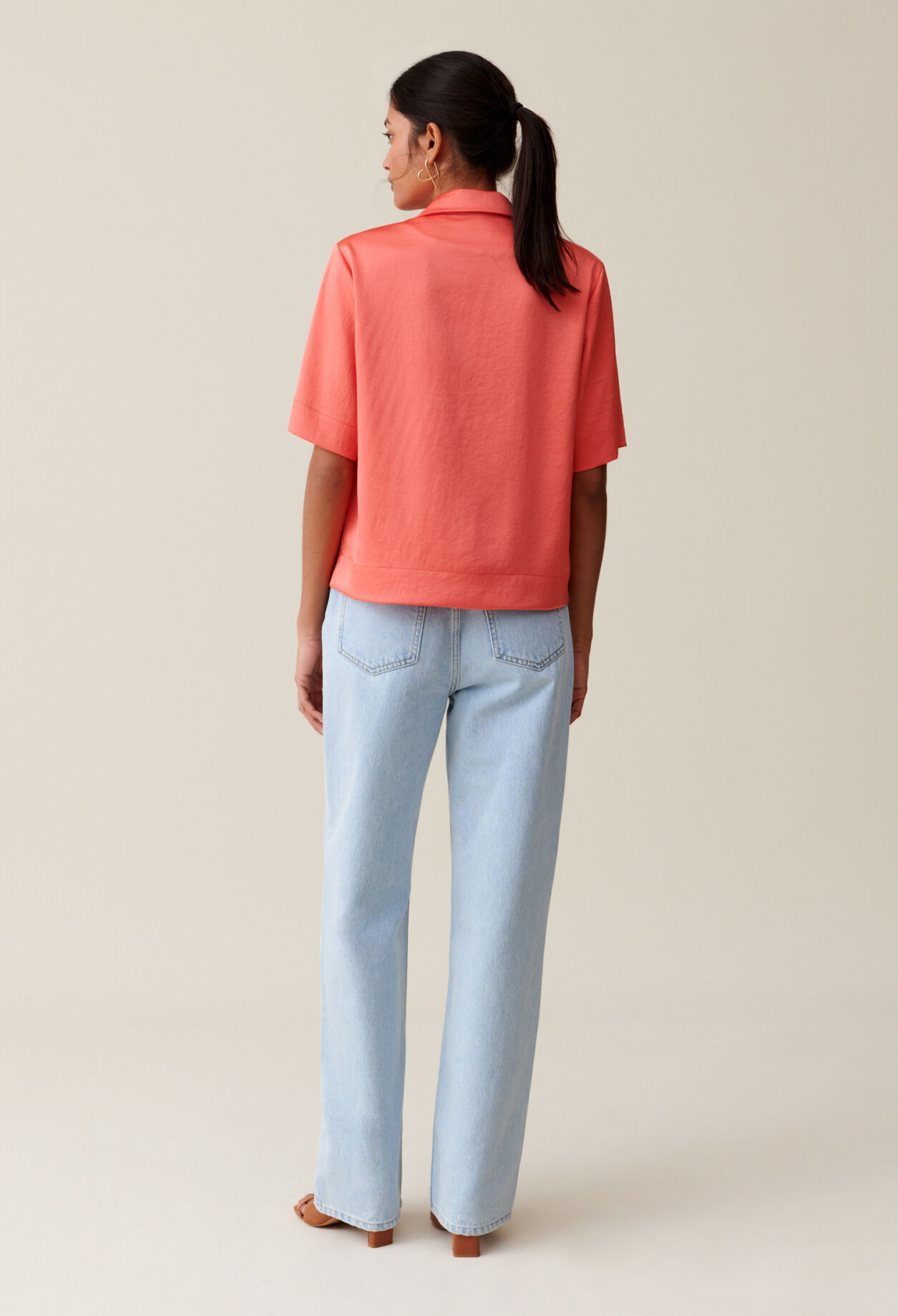 Chemise fluide satinée